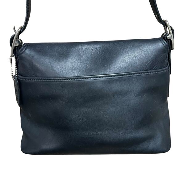 Coach Vintage Black Leather Legacy Studio Flap Shoulder Bag NWOT - Picture 12 of 16